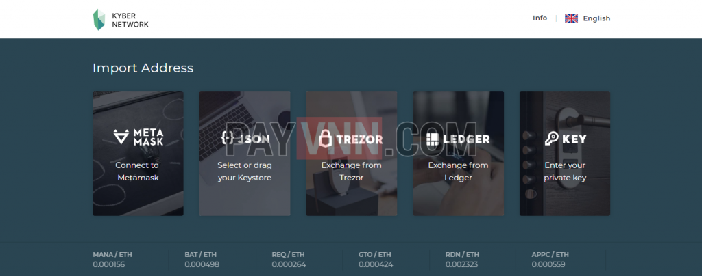 Kyber Network có thể tích hợp liền mạch với các ví cứng