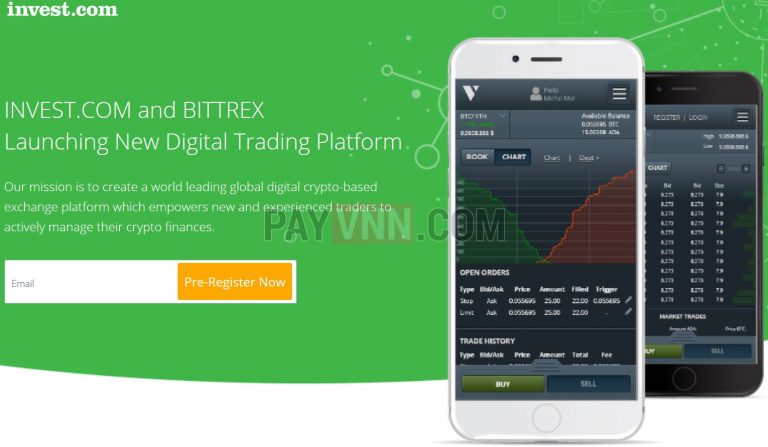 Bittrex Giới Thiệu Nền Tảng Sàn Giao Dịch Mới Cùng Invest.com