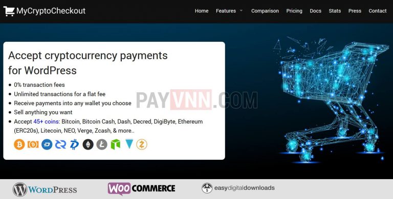 MyCryptoCheckout – Tích Hợp Thanh Toán BTC, ETH, ETC, XVG Vào Woocommerce WordPress